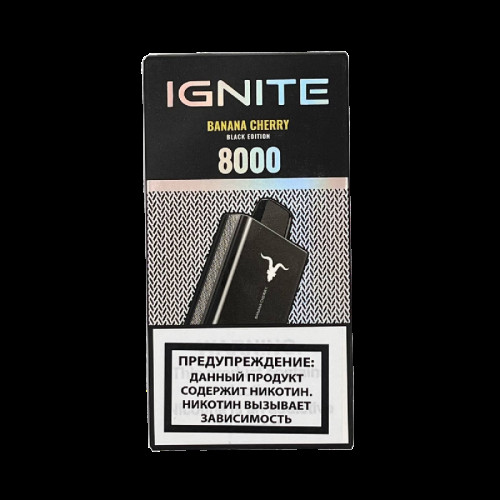 Электронная сигарета IGNITE V80 8000 затяжек Банан вишня